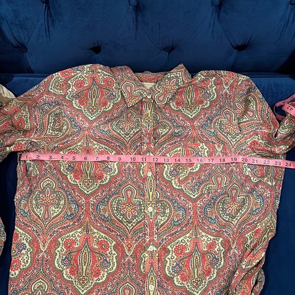 Talbot’s Classic Cotton Button Front Shirt-
SPLENDID PAISLEY PRINT IN XL - Picture 12 of 12